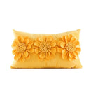 3d velvet flower pillow covers yellow & beige living room decor