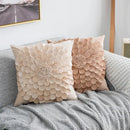 3d velvet flower pillow covers yellow & beige living room decor