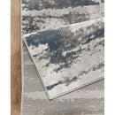 Geometrix - 5'3" X 7'3" Area Rug & Geometric 3D Effect - Ivory / Gray - Polyester