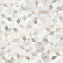 Arabescato Venato White Cube 11.73"x13.47" Honed Marble Mesh Mounted Mosaic Tile - MSI Collection