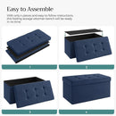 30 Inch Ottoman Bench Midnight Blue Storage Unit Pro Max