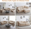 Light Coffee Chenille 2 Piece Loveseat Couch And Armchair