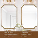 30 X 40 Inch Wall Mirror With Antique Gold Beaded Frame