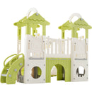 8-1 Toddler Climber and Slide Set,Kids Slide for Toddlers Age 1+, Kids Playground Climber Freestanding Slide Playset with Basketball Hoop, Play Combination for Babies,Indoor& Outdoor