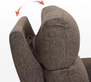 Mocha Power Recliner Loveseat With Massaging For Living Room Comfort