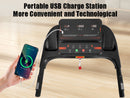 Treadmills for Home, 2.5HP Quiet Folding Treadmill with Heart Rate Sensor,  300lbs Weight Capacity, 7.5MPH, Incline Treadmill With USB Charge Station For Android & Bluetooth Speaker, 6 Shock-Absorbing