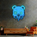 Neon Sign Bear Uv Print Neon , Bear wall art, Neon Sign