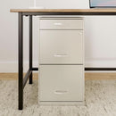 Pearl White 18 Inch Deep 3 Drawer Metal File Cabinet