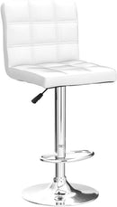 X Large White Adjustable Counter Height Bar Stools Swivel 4 Pack