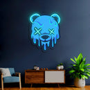 Neon Sign Bear Uv Print Neon , Bear wall art, Neon Sign