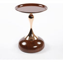 Mermaid Tail End Coffee Table Round Side Table, Modern Metal Pedestal Table, Minimalist Accent Table for Small Spaces, Drink Martini Table Decoration for Living Room