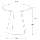 Franklin Round Wood Pedestal Side End Table Dark Brown