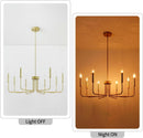 Gold Farmhouse Chandelier 8 Lights for Dining Room