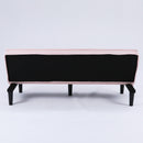 Modern corduroy sofa bed, black/beige/pink, 66 inches