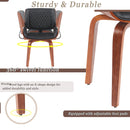 Mid-Century Modern Dining Chair - 360° Swivel(set of 2), PU Leather Upholstery, Ergonomic Design for Kitchen, Office & Dining Room
