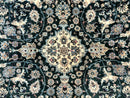 Pak Persian Rug 9x12, Dark Green, Floral Allover