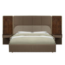Marcelino - Nightstand With Wall Pier (King) - Cherry Oak