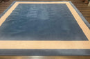 Blue and Cream Square Rug 10x10 ft, Large Square Carpet