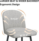 Counter Height Bar Stools 26 Inch 360 Swivel Grey Set of 3