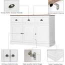 Farmhouse Buffet Cabinet With Adjustable Shelves 53 Inch Length