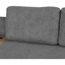 114" L-shaped Sofa Sectional Sofa with Two USB Ports and Two Power Sockets, a Storage Drawer and a Reversible Chaise Lounge for Living Room, Grey