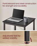 Bar Table 23.6Inch Ebony Black Industrial Grade Durable