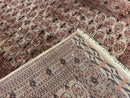 Pakistani Bokhara Turkoman Rug 7x10, Handmade Vintage Wool Carpet, Brown-Red