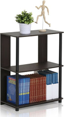 Jaya 3 Tier Walnut Bookcase Display Rack for Living Room