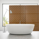 Freestanding Decorative Privacy Screen for Deck Balcony Patio, Metal Privacy Screen 76' H×48' W, Brown