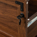 2 Drawer Farmhouse File Cabinet,Filing Cabinet with Lock for Home Office