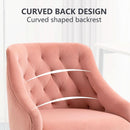 Pink Velvet Office Chair 360 Swivel Modern Desk Chair