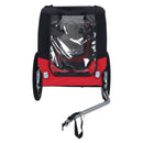 Large Folding Bike Trailer for Dogs – 120LB Capacity All-Terrain Pet Carrier, Durable Steel Frame for Cycling, Jogging, Camping & Outdoor Adventures, Black- Red