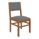 5PCs Rectangle Wooden Dining Table Set, Mid-Century Modern Kitchen Table and 4 Upholstered Chairs for Home, Saving Space
