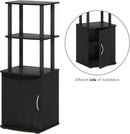 Turn N Tube Tall TV Side Table Storage 2 Tier Blackwood