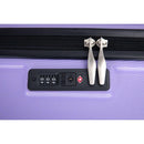 Expandable 3 Piece Luggage Sets PC Lightweight & Durable Suitcase with Two Hooks, Spinner Wheels, TSA Lock, (21/25/29) Purple