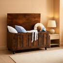 39 Inch Rustic Brown IndustrialGrade SolidStorage Chest