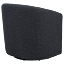 Mossbrook Fabric Upholstered Swivel Accent Chair Anthracite