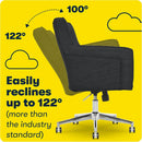 Mid Century Memory Foam Office Chair In Charcoal Gray