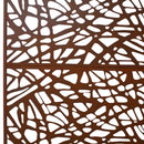 Outdoor & Indoor Privacy Screen Metal Privacy Screen 76' H×48' W, Freestanding Decorative Privacy Screen for Deck Balcony Patio, Rust Red Steel