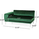 Comfy 4-seat Sofa with Metal Legs, Modern for Living Room and Study