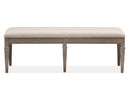 Lancaster - Bench With Upholstered Seat - Dovetail Gray