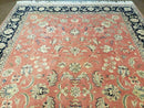 6' X 9' Vintage Fine Oriental Floral Handmade Wool Rug Vegetable Dyes Red Nice
