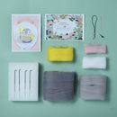 Casual Penguin Needle Felting Kit. Wizardi DIY Wool Craft Kit F07N8-W117