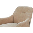 Chenille Armchair, Modern Style Accent Chair with Wood Legs, Comfy Design for Living Room, Bedroom, Office,Beige