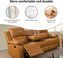 Leather Recliner Sofa Set With Drop Table Ginger 3Seater