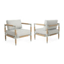 Oriana Aluminum Outdoor Patio Armchair with Thick Cushions in Light Grey