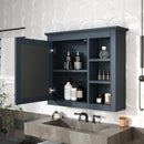 30" x 28" Medicine Cabinet, Wall Mounted Bathroom Storage Cabinet, Modern Bathroom Wall Cabinet with Mirror,Medicine Cabinet, Mirror Cabinet with 3 Open Shelves (Not Include Bathroom Vanity)