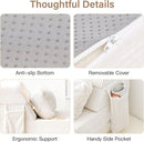 Beige Upholstered Folding Sofa Bed Convertible Floor