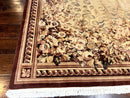 Aubusson Wool Rug 9x11, Wool with Silk Highlights, European Design, Vintage, Handmade, Floral, Fine 210 KPSI