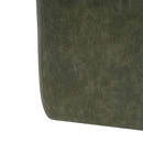 Square PU Leather Ottoman,Green